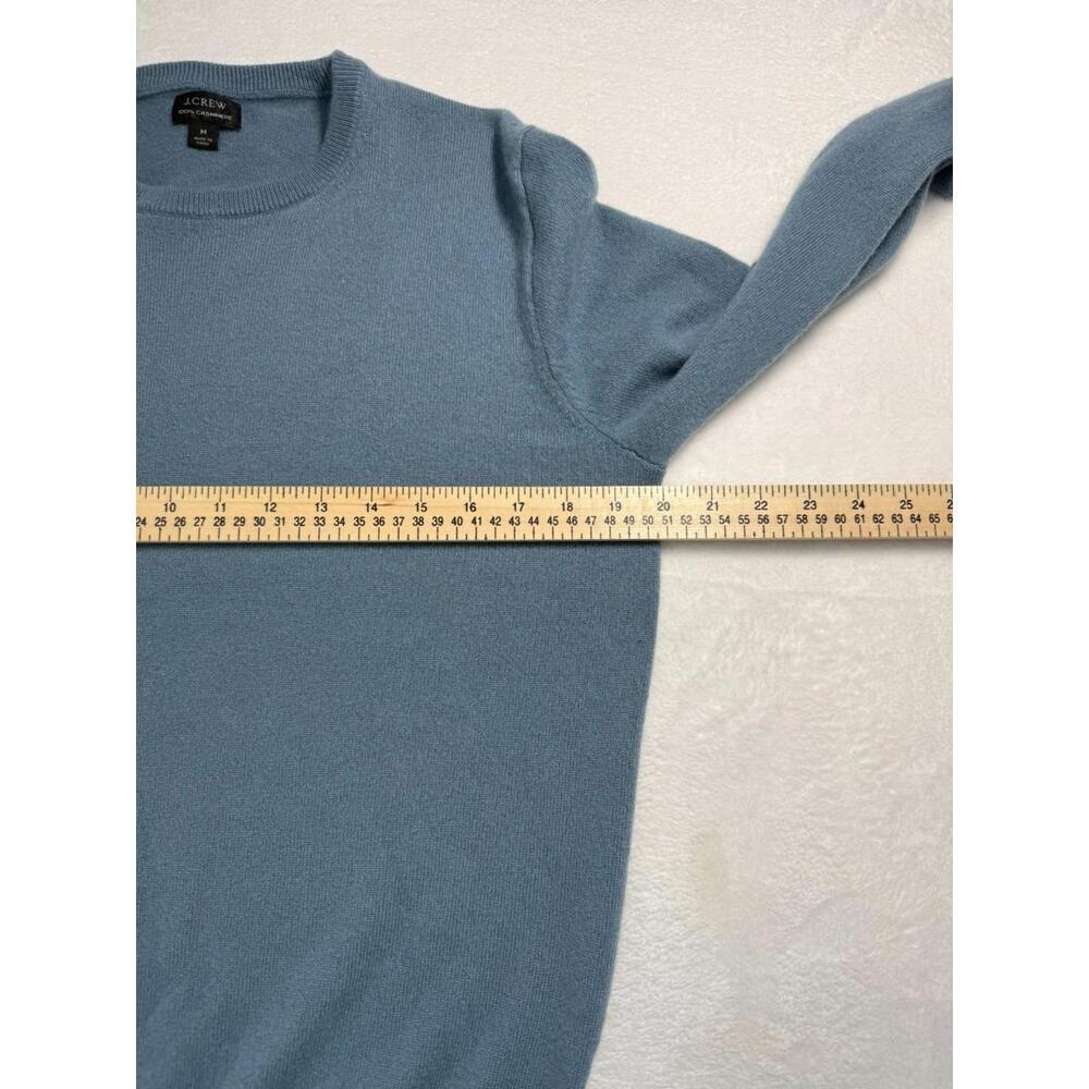 J. Crew Crew Neck 100% Cashmere Pullover Sweater Blue Medium - Picture 4 of 5